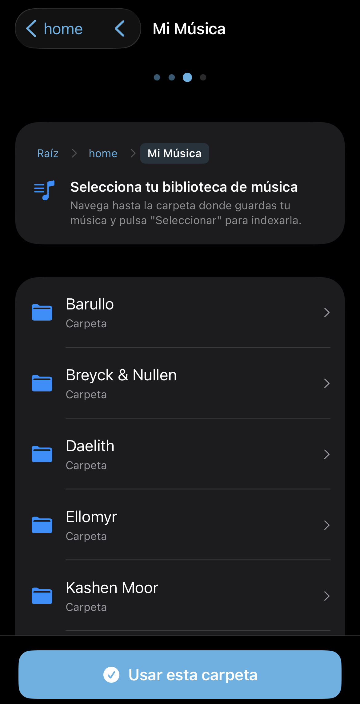 Folder selector