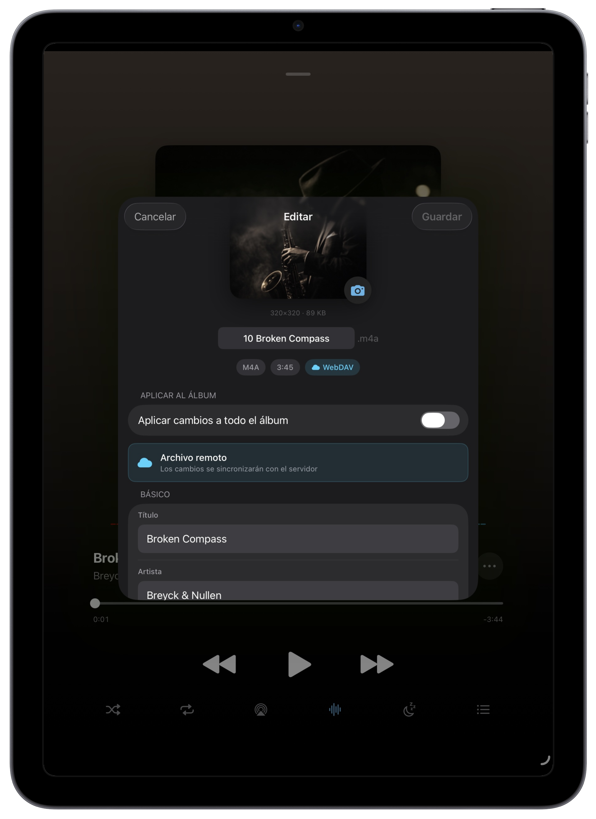 iPad - Tag editor
